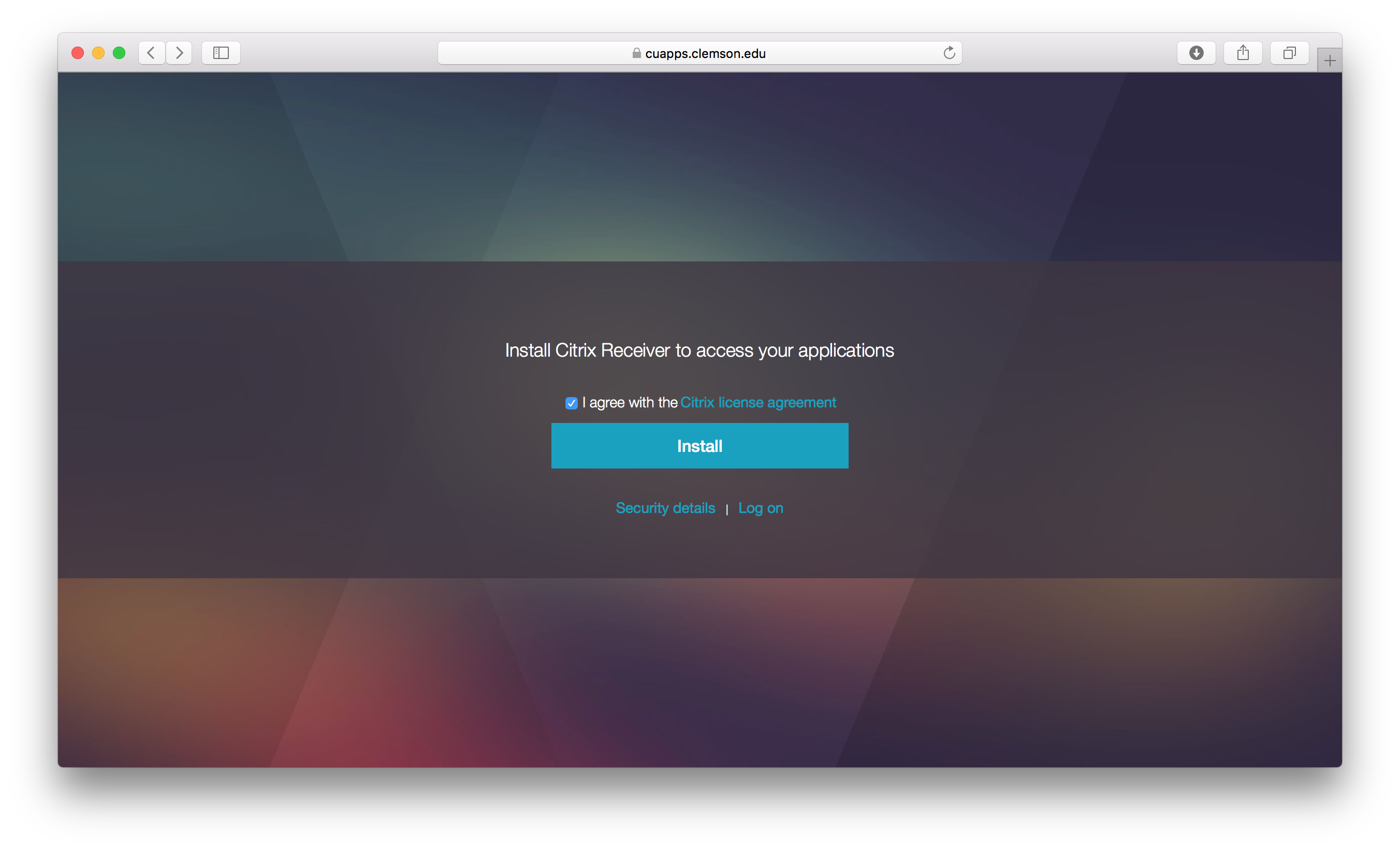 Installation Instructions for Citrix Receiver Mac